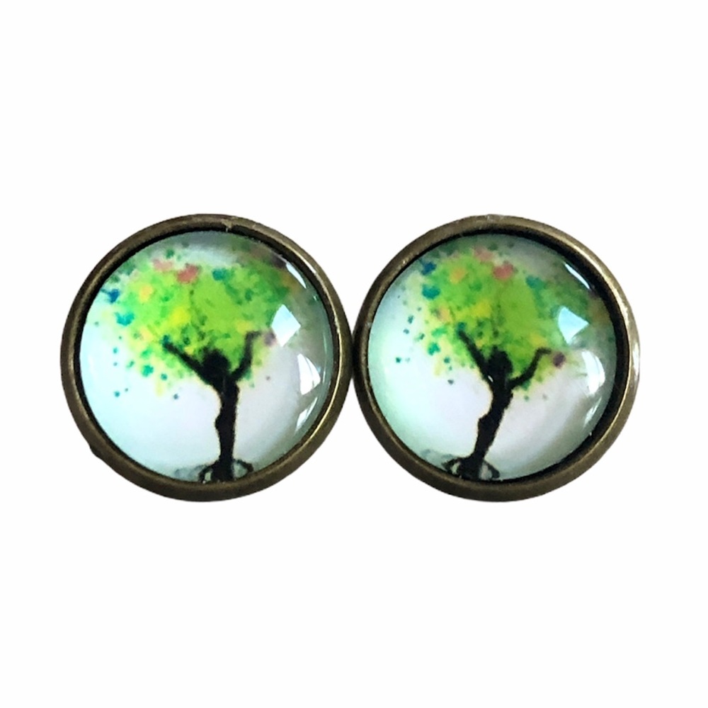3 for 15🎀bronze tone tree of life earrings